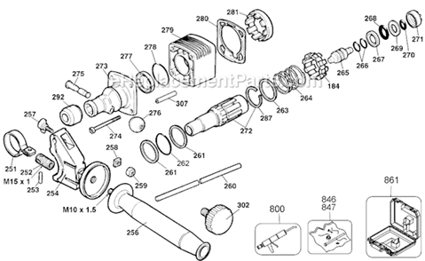 Page A Diagram and Parts List for 5095 Type 100 Black and Decker Hammer Drill